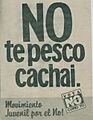 Panfleto No para plebiscito de 1988 - Jóvenes