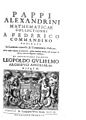 Pappus - Mathematicae collectiones, 1660 - 846395
