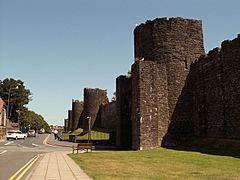 Part of the old town walls at Conwy, North Wales - geograph.org.uk - 218679