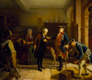 Archivo:The Elector of Hesse entrusting Mayer Amschel Rothschild (1743-1812) with his Treasure