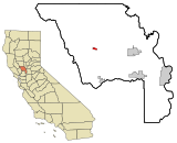 Yolo County California Incorporated and Unincorporated areas Esparto Highlighted.svg