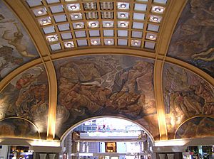 Archivo:20060128 - Frescos de la cúpula de Galerías Pacífico (Buenos Aires)