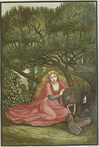 Ah dear Beast she said; Alas that my unkindness should thus slay thee