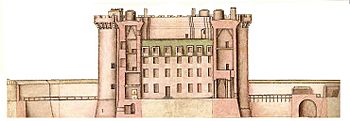 Archivo:Bastille profile, 1750