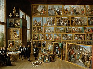 Archivo:David Teniers the Younger - Archduke Leopold William in his Gallery at Brussels - Google Art Project