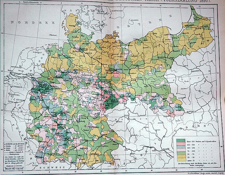 Deutsches Reich Bevölkerungsdichte