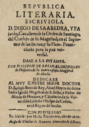 Archivo:Diego de Saavedra Fajardo (1670) República Literaria