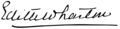 Edith Wharton signature
