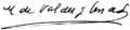 Firma del marqués de Valdeiglesias