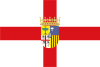 Flag of Zaragoza province (with coat of arms).svg