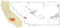 Kern County California Incorporated and Unincorporated areas Taft Highlighted