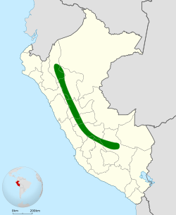Distribución geográfica del hemispingo cejiblanco.