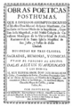 Manuel de León Marchante (1722) obras poéticas póstumas I