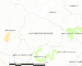 Map commune FR insee code 33384