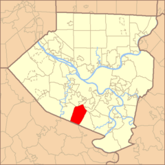 Map of Allegheny County PA Highlighting BethelPark.png