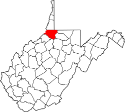 Map of West Virginia highlighting Wetzel County.svg