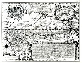 Archivo:Mapa de la Audiencia de Quito y sus vertientes fluviales de saliente a poniente (1707) - AHG