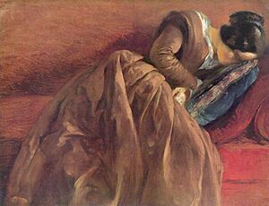 Archivo:Menzels Schwester Emilie im Schlaf (ca. 1848) Adolf Friedrich Erdmann von Menzel (Hamburger Kunsthalle)