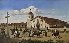 Archivo:Mission Santa Clara de Asís (1849; oil on canvas)