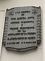 Placa honorífica de Miguel Moya