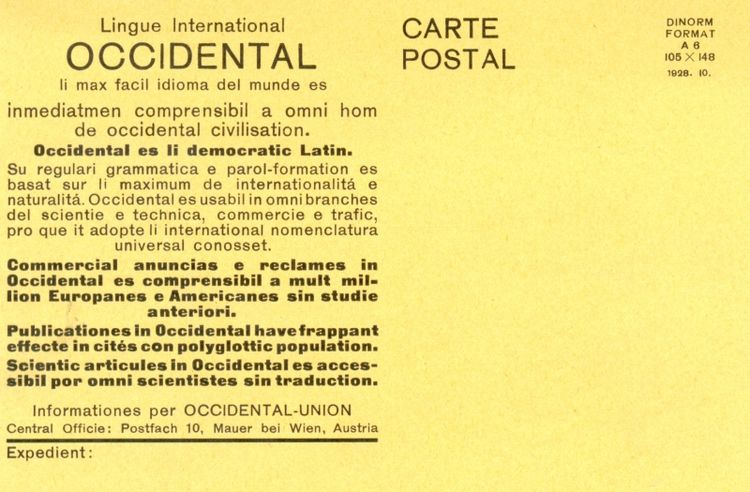 Archivo:Postkarte Lingue international Occidental
