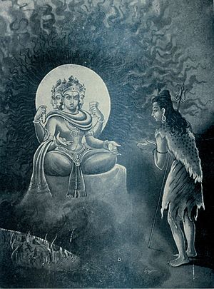 Archivo:Rudra requesting Brahma to calm down