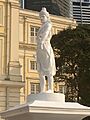 Statue of Sang Nila Utama at the Raffles Landing Site (three-quarter front view)