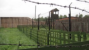 Archivo:The fence at the old GULag in Perm-36