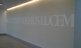 University Motto in Arts and Sciences building interior, Valparaiso University.jpg