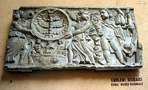 Archivo:XV09 - Roma, Museo civiltà romana - Rilievo giudaico - sec II dC - Foto Giovanni Dall'Orto 12-Apr-2008 b