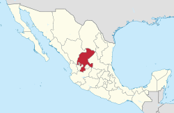 Zacatecas in Mexico (location map scheme).svg