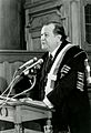 1979. Febrero, 2. Rafael Caldera al recibir el Doctorado Honoris Causa de la Universidad de Lovaina