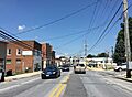 2016-08-20 12 31 05 View north along Maryland State Route 30 Business (Main Street) at Maryland State Route 833 (Black Rock Road) in Hampstead, Carroll County, Maryland
