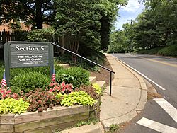 2019-06-12 12 08 49 View north along Maryland State Route 186 (Brookville Road) at Thornapple Street in Chevy Chase Section Five, Montgomery County, Maryland.jpg