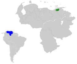 Distribución geográfica de la reinita cabecigrís.
