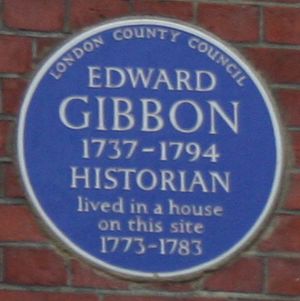 Archivo:Blue Plaque - Edward Gibbon