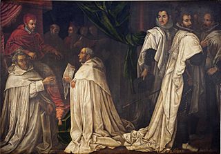 Archivo:Decisión del pleito entre religiosos y caballeros, de Agustín Leonardo de Argensola (Museo del Prado)