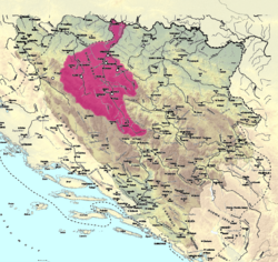 Donji Kraji per Mrgic on relief map of Bosnia-Herzeg.png