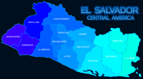 Archivo:El Salvador Departments Map Mapa Departamentos El Salvador