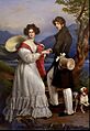 Engagement portrait of Duke Maximilian Joseph in Bavaria and Princess Ludovika of Bavaria