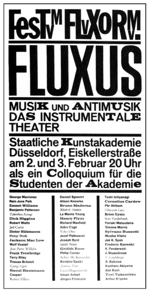 Festum Fluxorum Fluxus. Dusseldorf 1963.