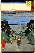 Hiroshige, The station Kanaya
