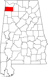 Map of Alabama highlighting Franklin County.svg