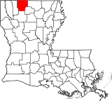 Map of Louisiana highlighting Claiborne Parish.svg