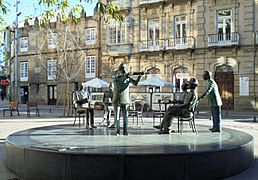 Pontevedra capital Grupo escultórico La Tertulia