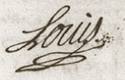 Firma de Luis de Borbón