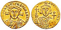 Archivo:Solidus-Justinian II-Christ b-sb1413