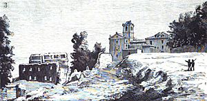 Archivo:1878-11-22, La Ilustración Española y Americana, Paseo artístico por la provincia de Guadalajara (cropped) Exterior del convento de San Bartolomé de Lupiana