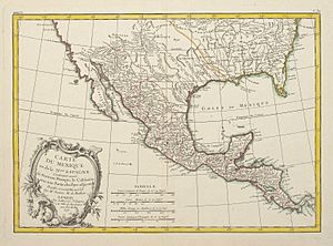Archivo:Bonne Carte du Mexique ou de la Nlle. Espagne contenant aussi le Nouveau Mexique, la Californie, avec une partie des pays adjacents 1771 UTA
