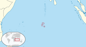 Localización del archipiélago de Chagos